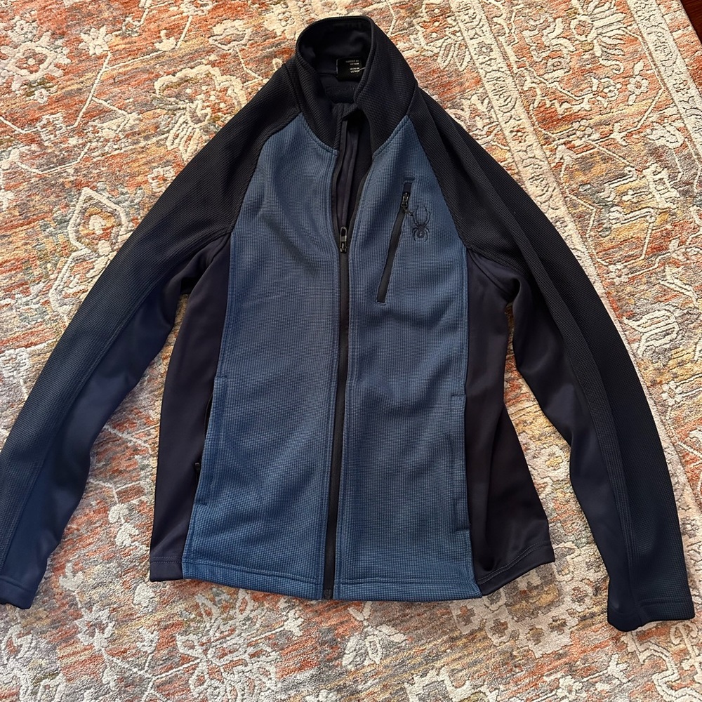 Mens Medium Navy/Blue Spyder Zip Up *Never Worn*